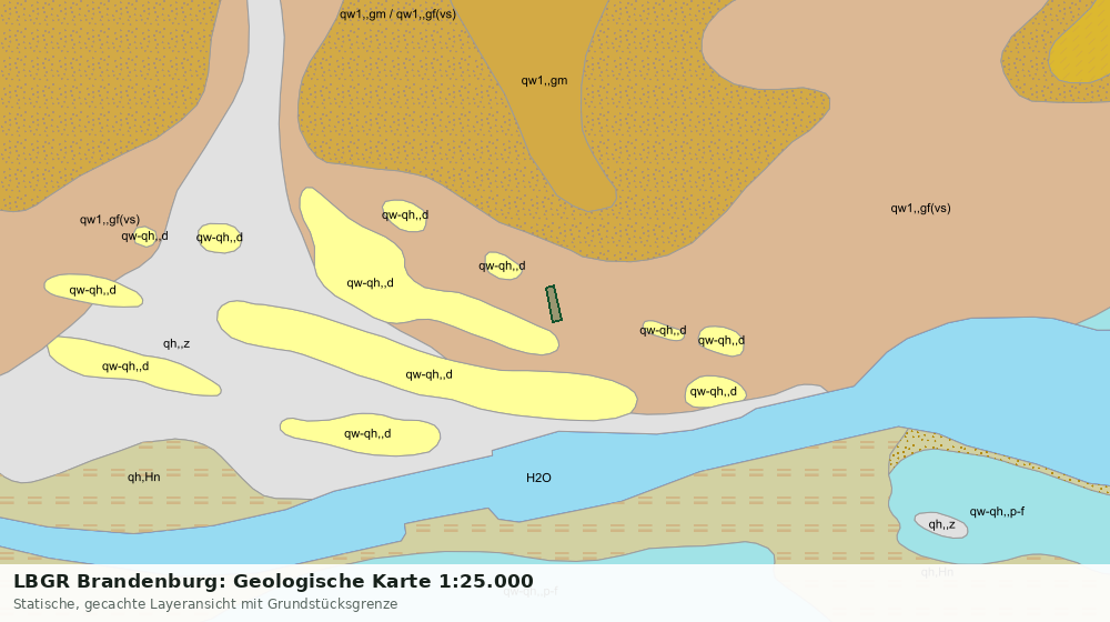 Statische Kartenansicht: LBGR Brandenburg: Geologische Karte 1:25.000