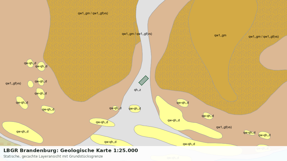 Statische Kartenansicht: LBGR Brandenburg: Geologische Karte 1:25.000