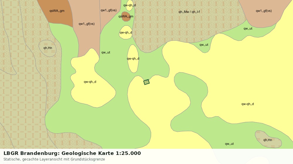 Statische Kartenansicht: LBGR Brandenburg: Geologische Karte 1:25.000
