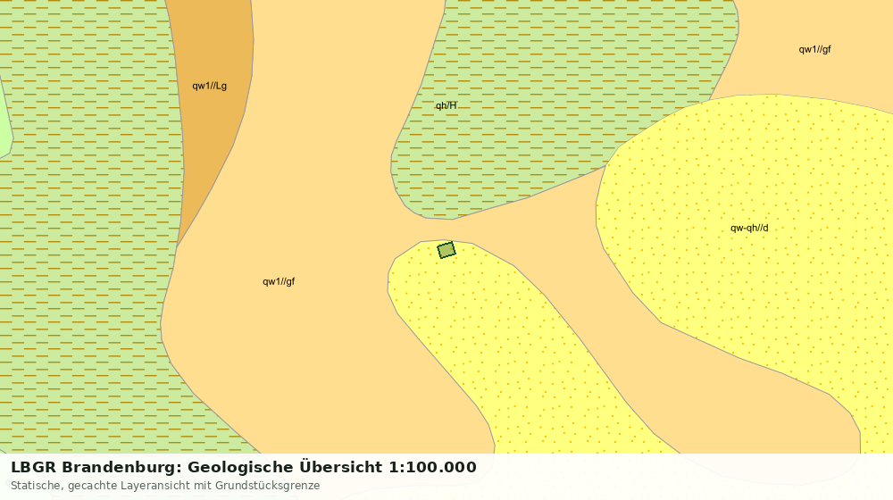 Statische Kartenansicht: LBGR Brandenburg: Geologische Übersicht 1:100.000