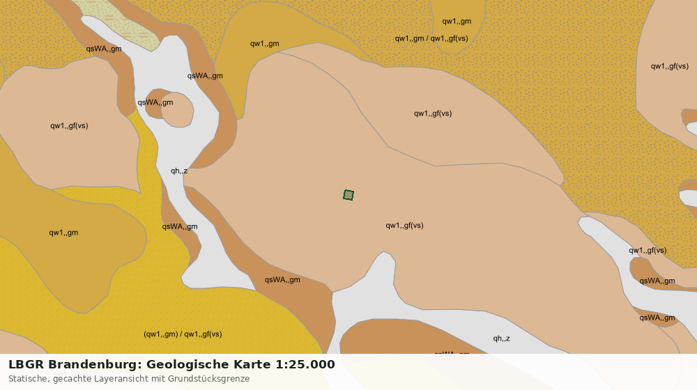 Statische Kartenansicht: LBGR Brandenburg: Geologische Karte 1:25.000