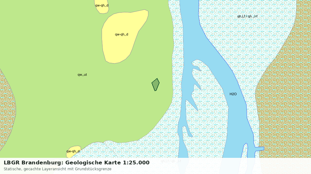 Statische Kartenansicht: LBGR Brandenburg: Geologische Karte 1:25.000