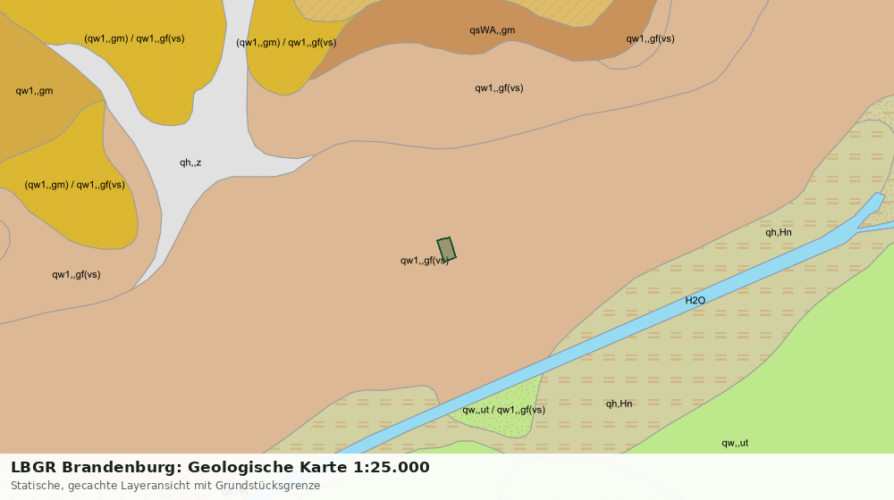 Statische Kartenansicht: LBGR Brandenburg: Geologische Karte 1:25.000