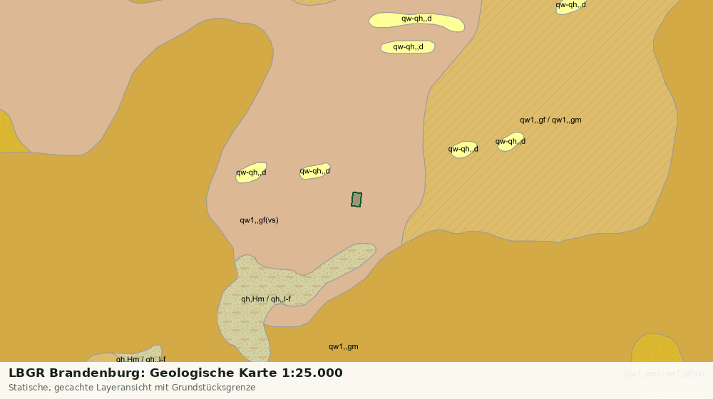 Statische Kartenansicht: LBGR Brandenburg: Geologische Karte 1:25.000