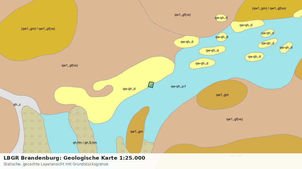 Statische Kartenansicht: LBGR Brandenburg: Geologische Karte 1:25.000