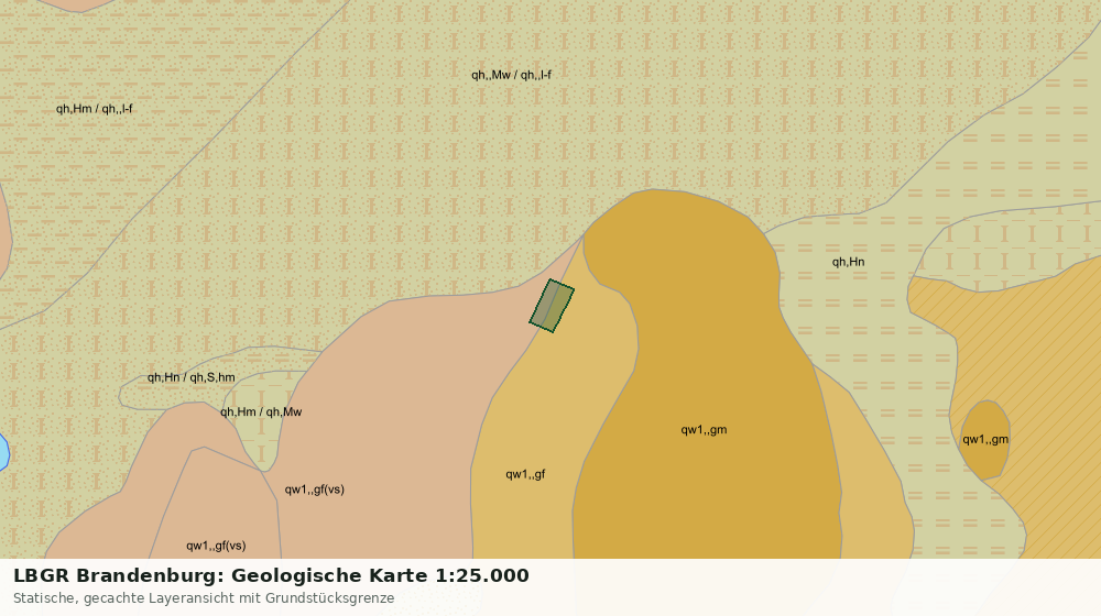 Statische Kartenansicht: LBGR Brandenburg: Geologische Karte 1:25.000