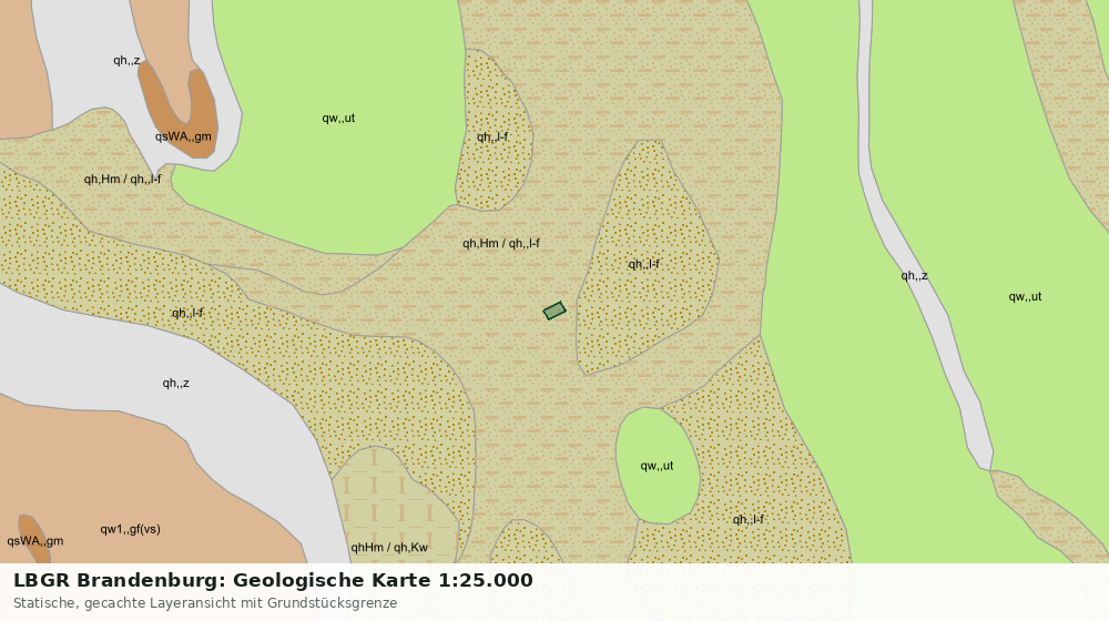 Statische Kartenansicht: LBGR Brandenburg: Geologische Karte 1:25.000
