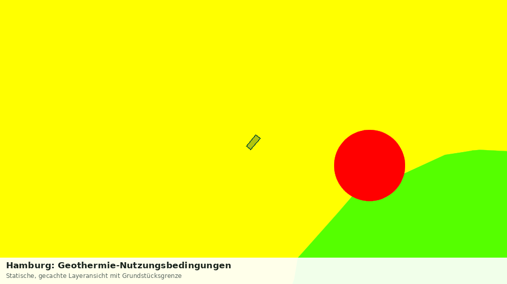 Statische Kartenansicht: Hamburg: Geothermie-Nutzungsbedingungen
