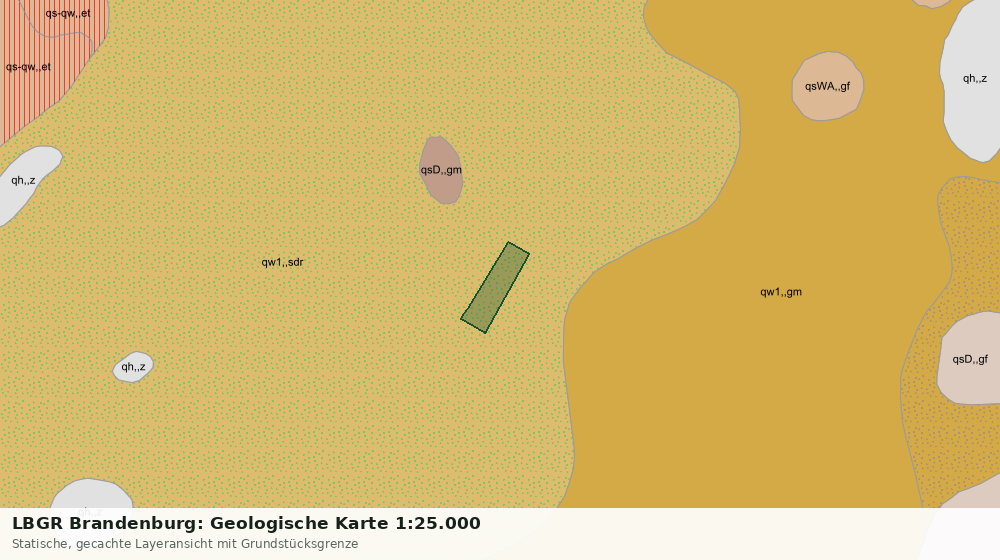 Statische Kartenansicht: LBGR Brandenburg: Geologische Karte 1:25.000