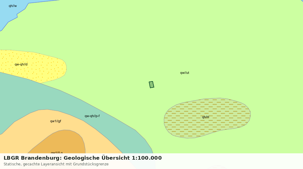 Statische Kartenansicht: LBGR Brandenburg: Geologische Übersicht 1:100.000