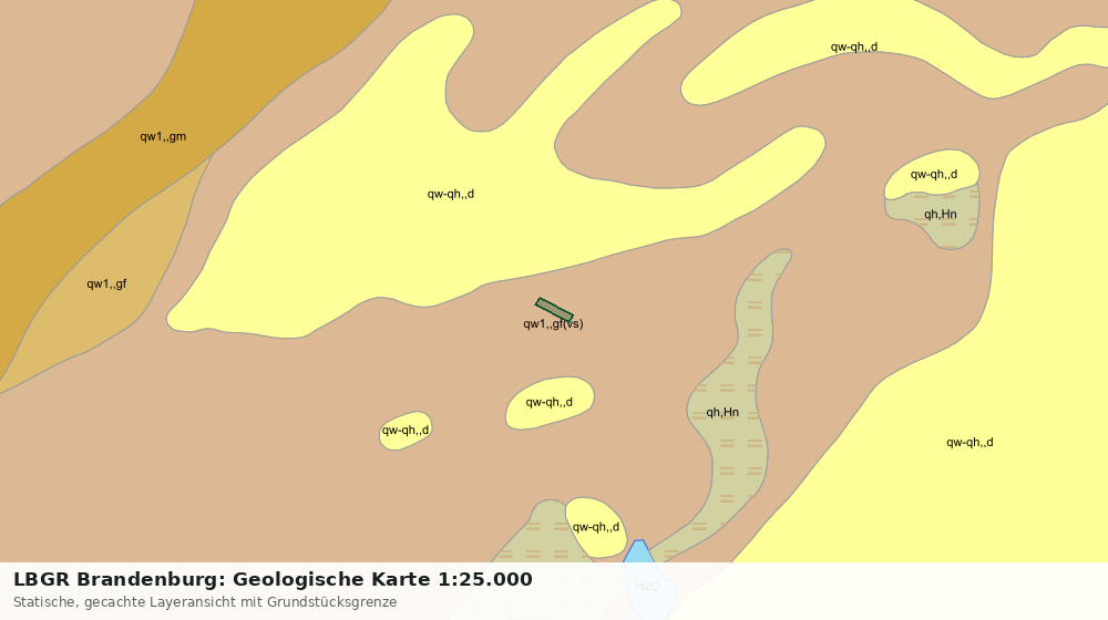 Statische Kartenansicht: LBGR Brandenburg: Geologische Karte 1:25.000