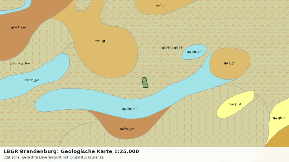 Statische Kartenansicht: LBGR Brandenburg: Geologische Karte 1:25.000