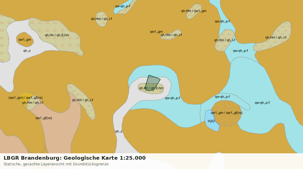 Statische Kartenansicht: LBGR Brandenburg: Geologische Karte 1:25.000