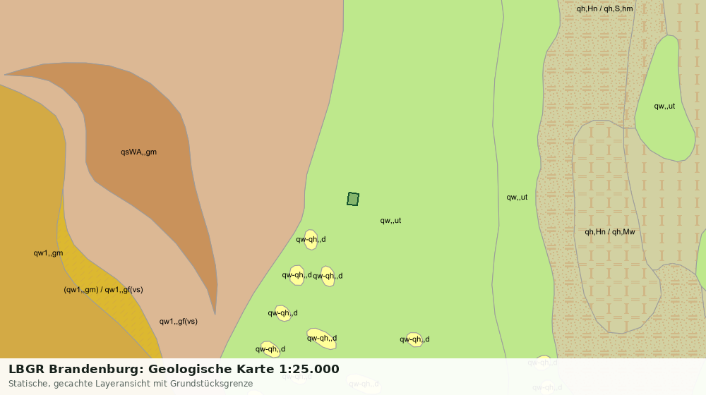 Statische Kartenansicht: LBGR Brandenburg: Geologische Karte 1:25.000