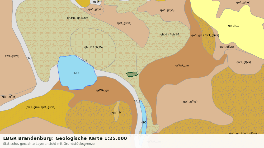 Statische Kartenansicht: LBGR Brandenburg: Geologische Karte 1:25.000