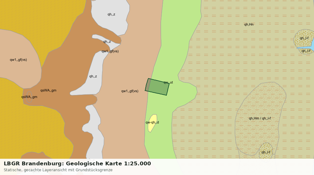 Statische Kartenansicht: LBGR Brandenburg: Geologische Karte 1:25.000