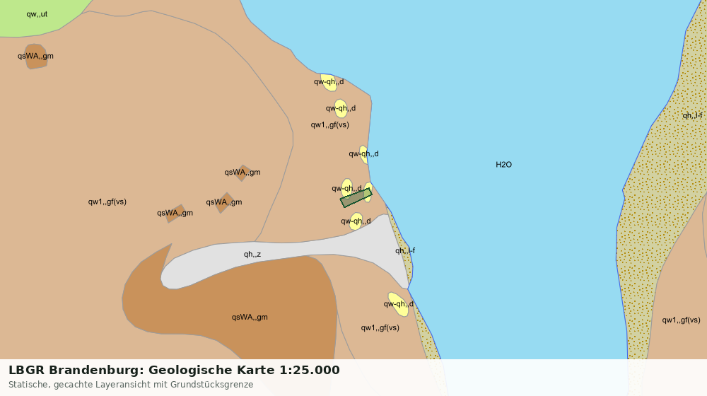 Statische Kartenansicht: LBGR Brandenburg: Geologische Karte 1:25.000