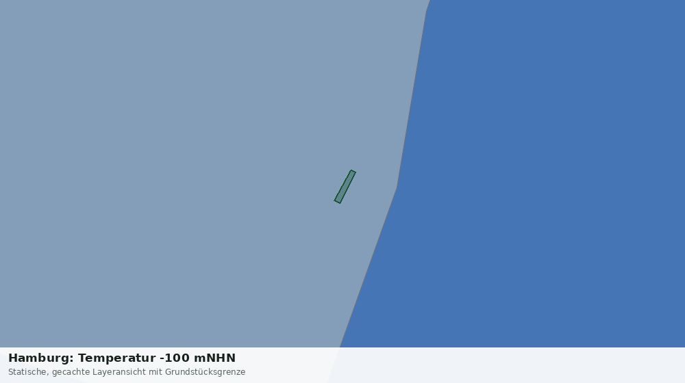 Statische Kartenansicht: Hamburg: Temperatur -100 mNHN