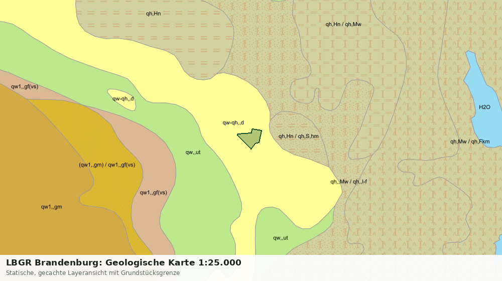 Statische Kartenansicht: LBGR Brandenburg: Geologische Karte 1:25.000