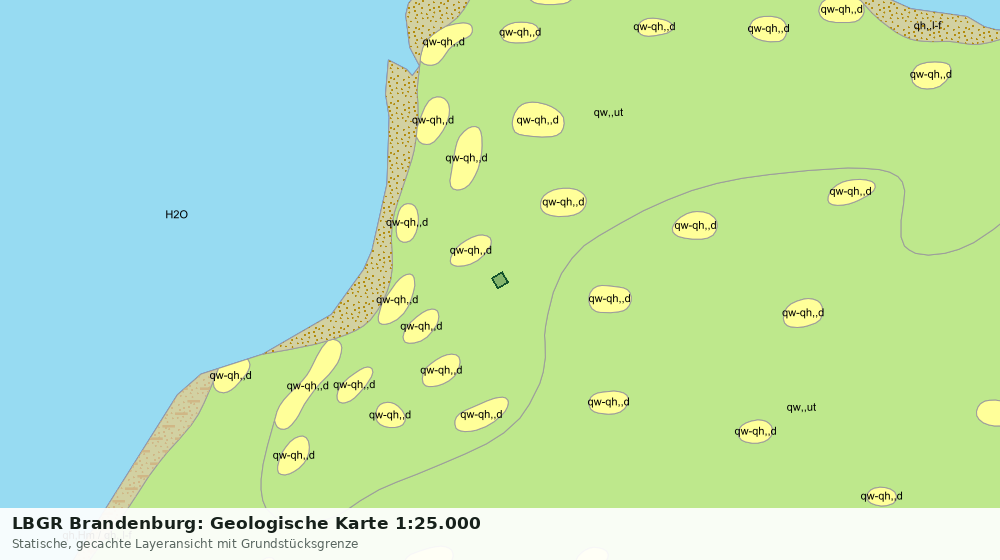 Statische Kartenansicht: LBGR Brandenburg: Geologische Karte 1:25.000