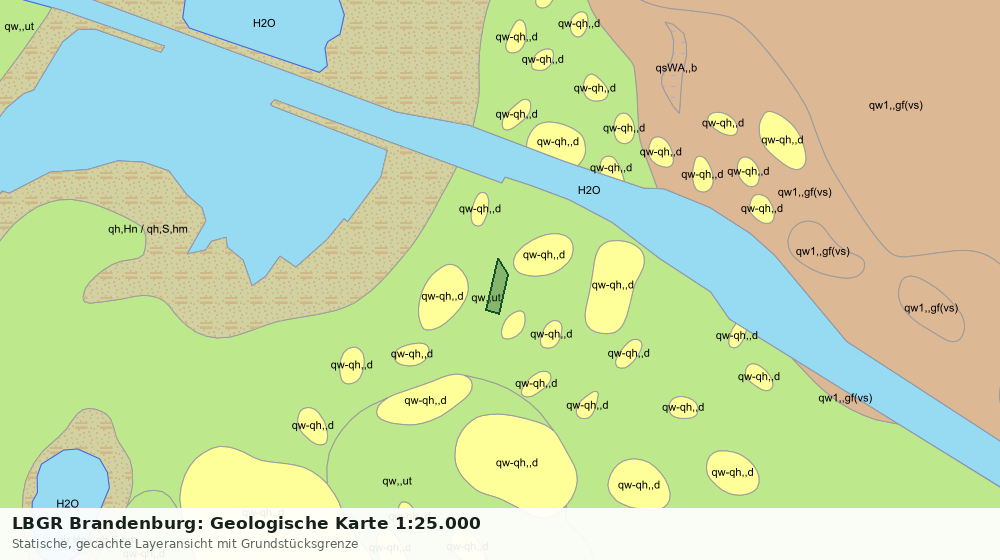 Statische Kartenansicht: LBGR Brandenburg: Geologische Karte 1:25.000