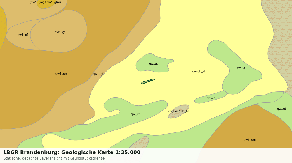 Statische Kartenansicht: LBGR Brandenburg: Geologische Karte 1:25.000