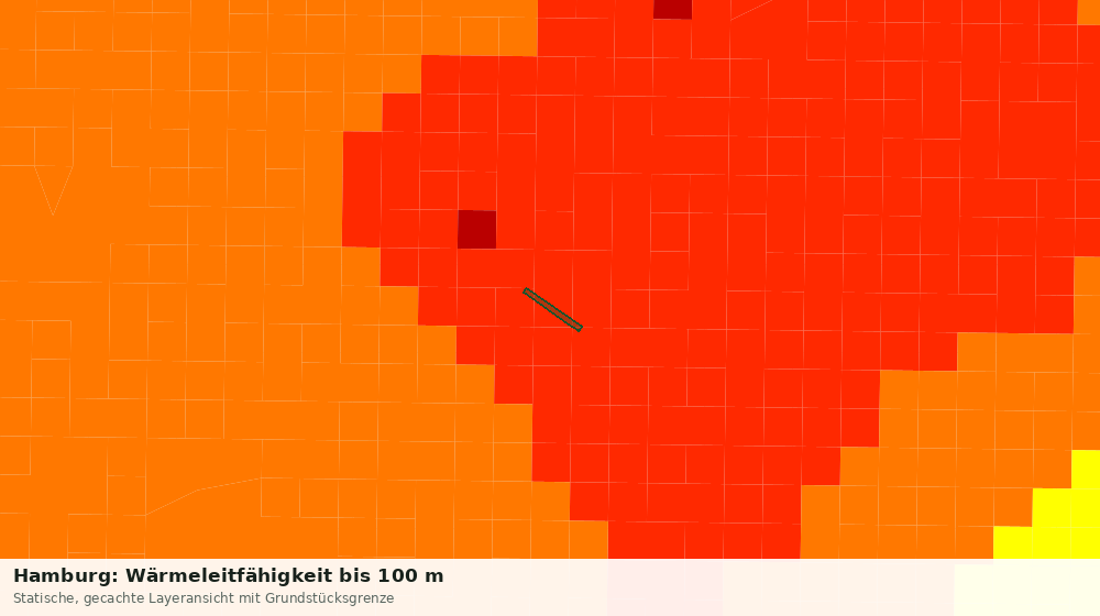 Statische Kartenansicht: Hamburg: Wärmeleitfähigkeit bis 100 m