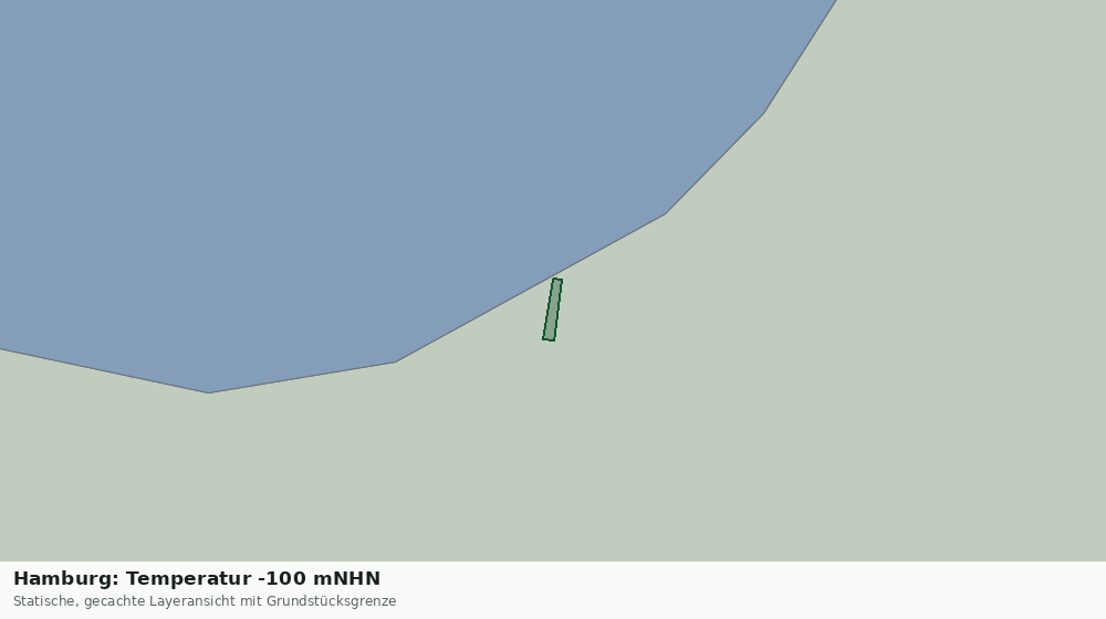 Statische Kartenansicht: Hamburg: Temperatur -100 mNHN