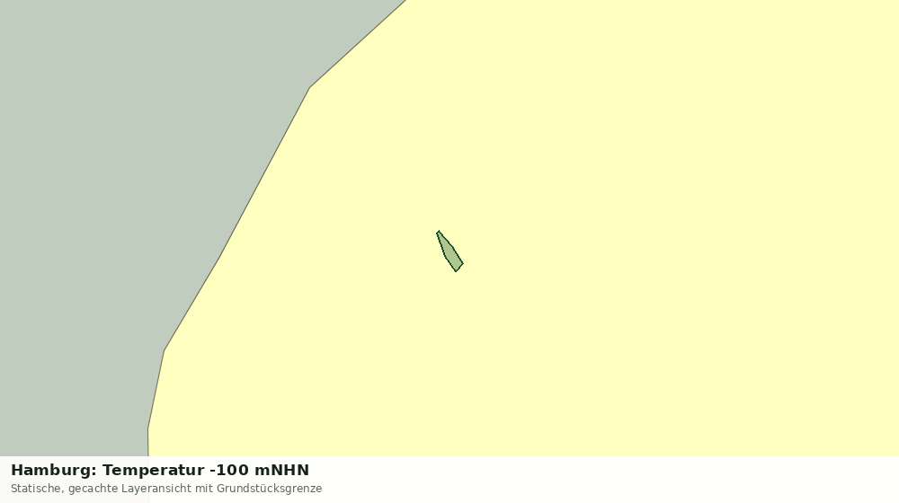 Statische Kartenansicht: Hamburg: Temperatur -100 mNHN