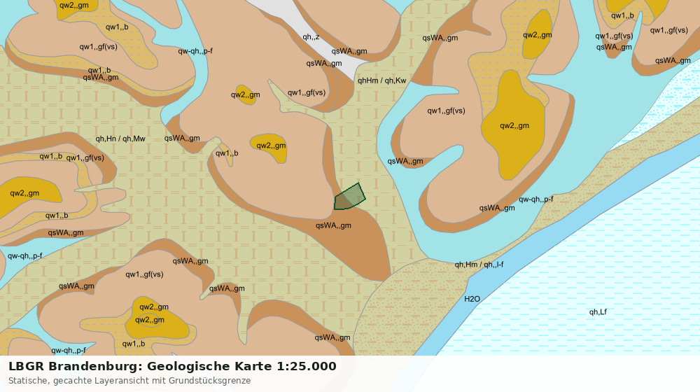 Statische Kartenansicht: LBGR Brandenburg: Geologische Karte 1:25.000