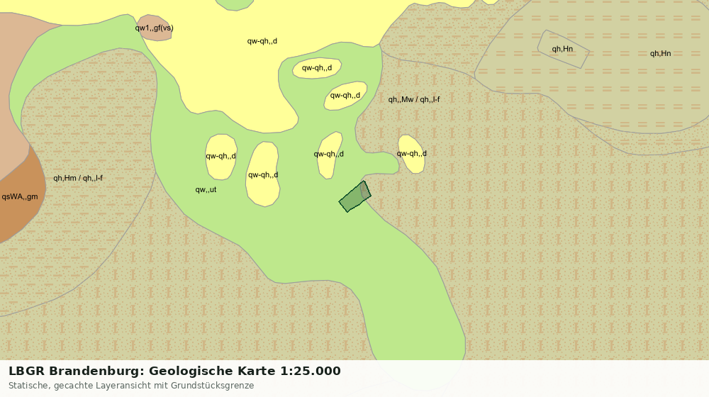 Statische Kartenansicht: LBGR Brandenburg: Geologische Karte 1:25.000