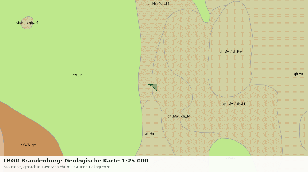 Statische Kartenansicht: LBGR Brandenburg: Geologische Karte 1:25.000