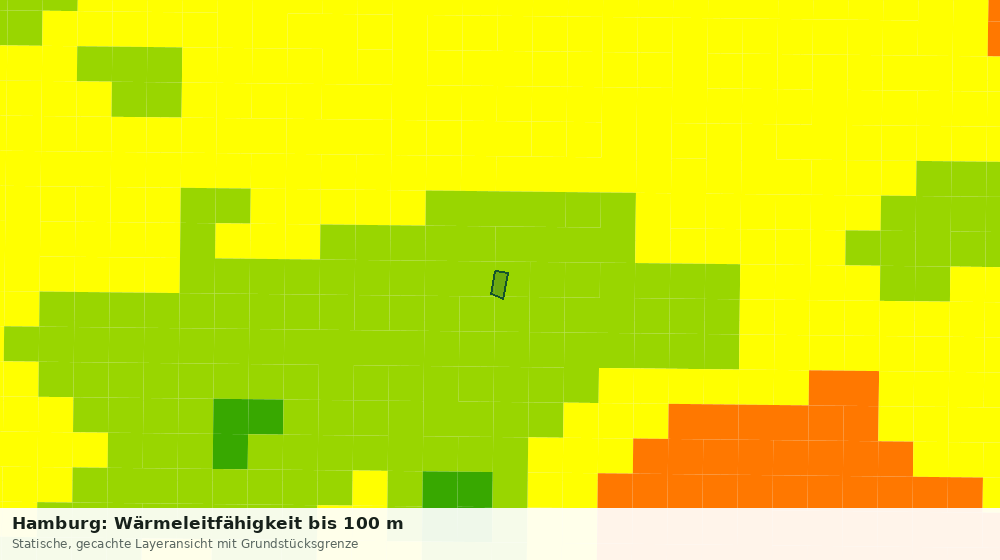 Statische Kartenansicht: Hamburg: Wärmeleitfähigkeit bis 100 m