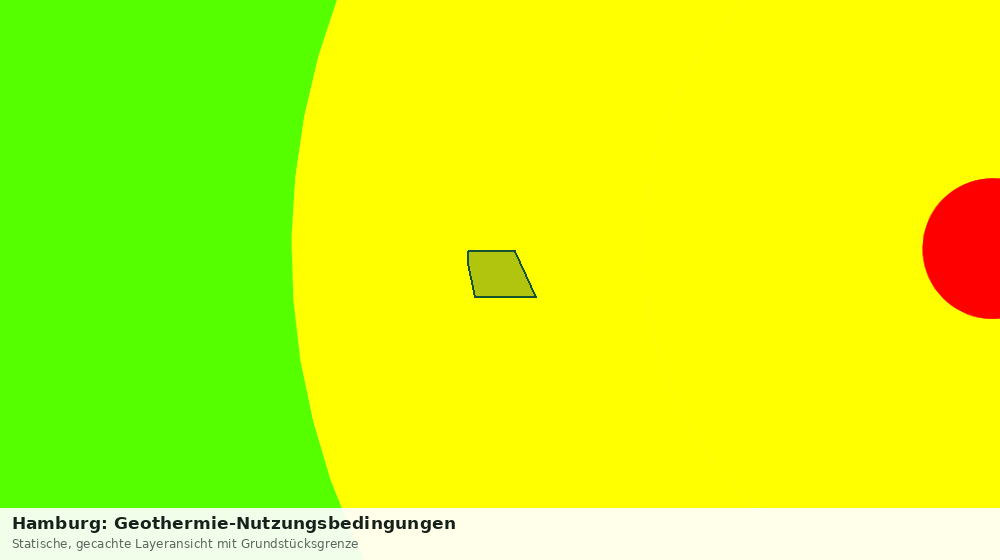 Statische Kartenansicht: Hamburg: Geothermie-Nutzungsbedingungen