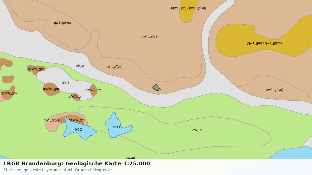 Statische Kartenansicht: LBGR Brandenburg: Geologische Karte 1:25.000