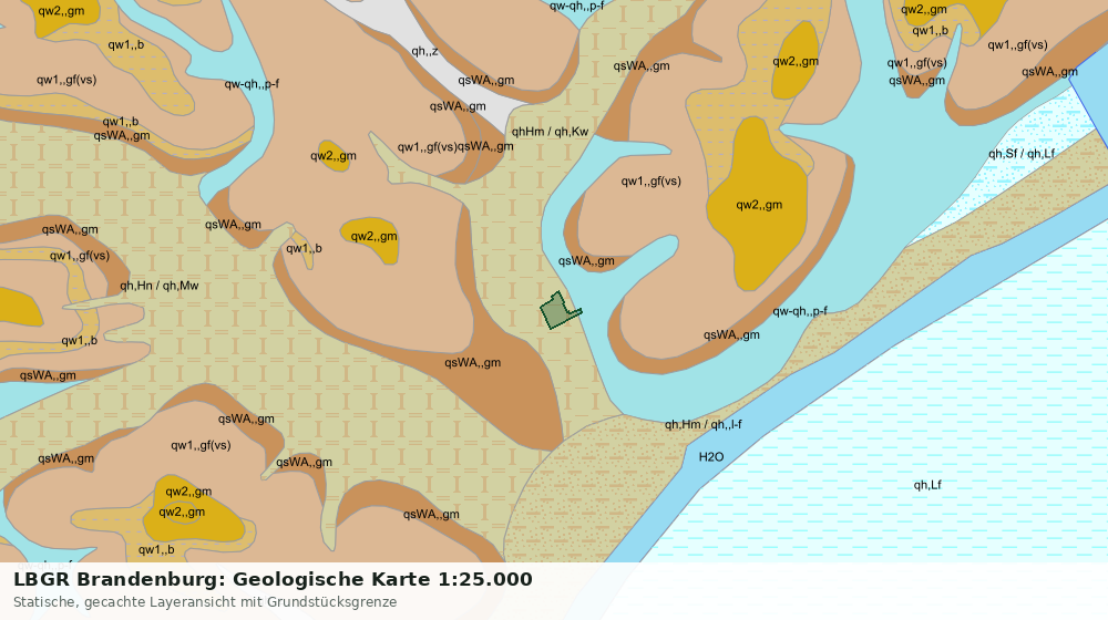 Statische Kartenansicht: LBGR Brandenburg: Geologische Karte 1:25.000