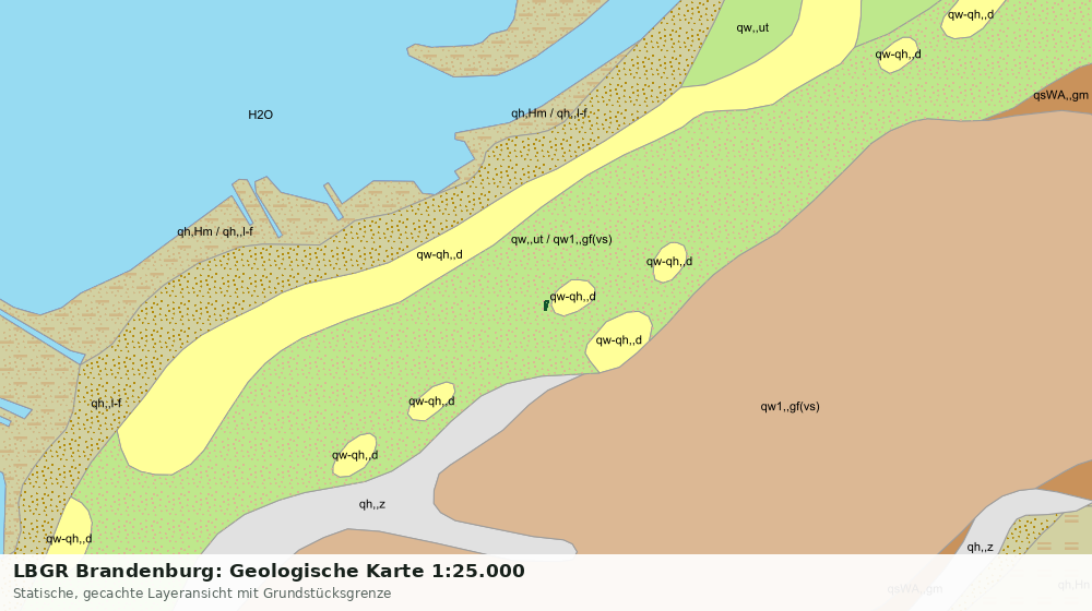 Statische Kartenansicht: LBGR Brandenburg: Geologische Karte 1:25.000