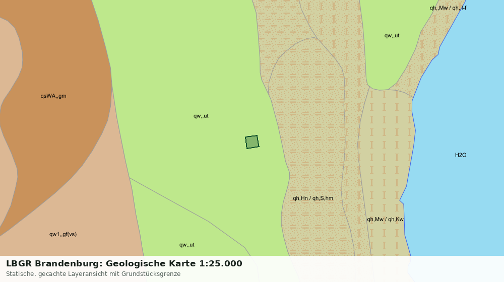 Statische Kartenansicht: LBGR Brandenburg: Geologische Karte 1:25.000