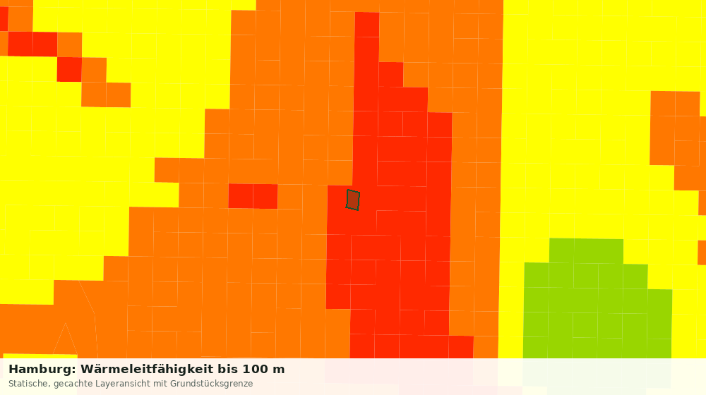 Statische Kartenansicht: Hamburg: Wärmeleitfähigkeit bis 100 m