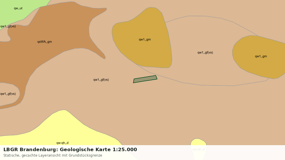 Statische Kartenansicht: LBGR Brandenburg: Geologische Karte 1:25.000