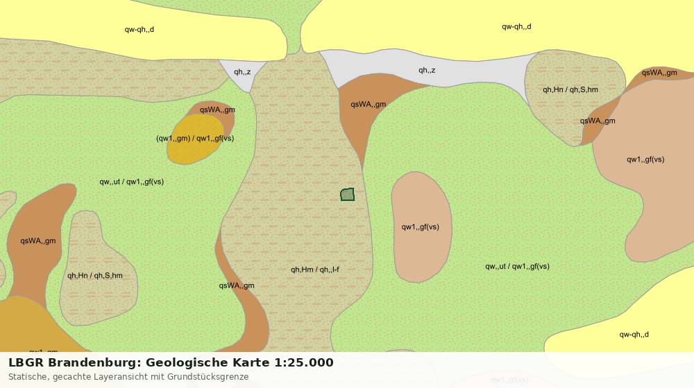 Statische Kartenansicht: LBGR Brandenburg: Geologische Karte 1:25.000