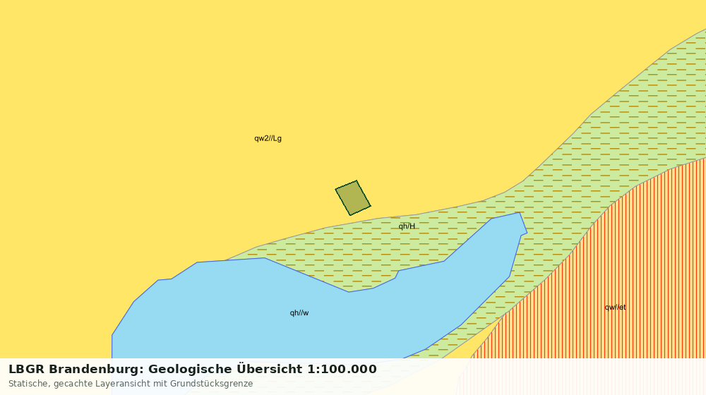 Statische Kartenansicht: LBGR Brandenburg: Geologische Übersicht 1:100.000
