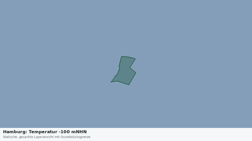 Statische Kartenansicht: Hamburg: Temperatur -100 mNHN