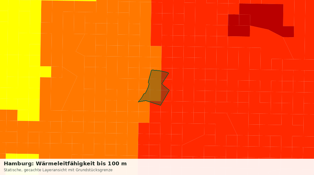 Statische Kartenansicht: Hamburg: Wärmeleitfähigkeit bis 100 m