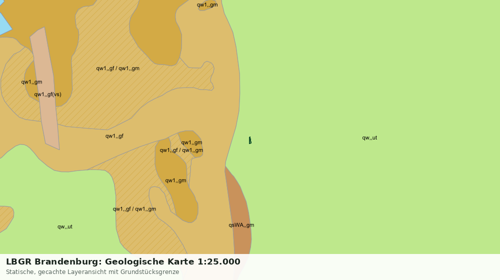 Statische Kartenansicht: LBGR Brandenburg: Geologische Karte 1:25.000