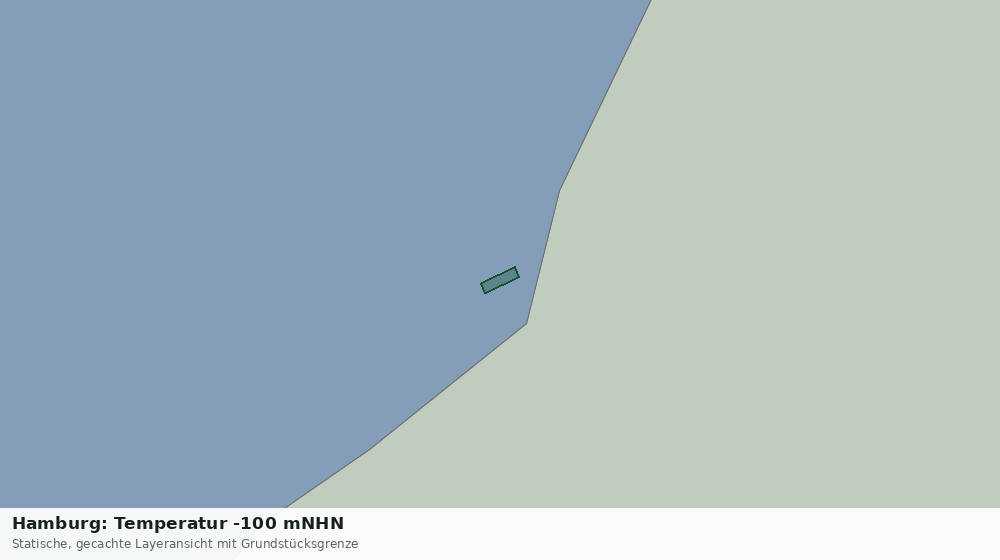 Statische Kartenansicht: Hamburg: Temperatur -100 mNHN