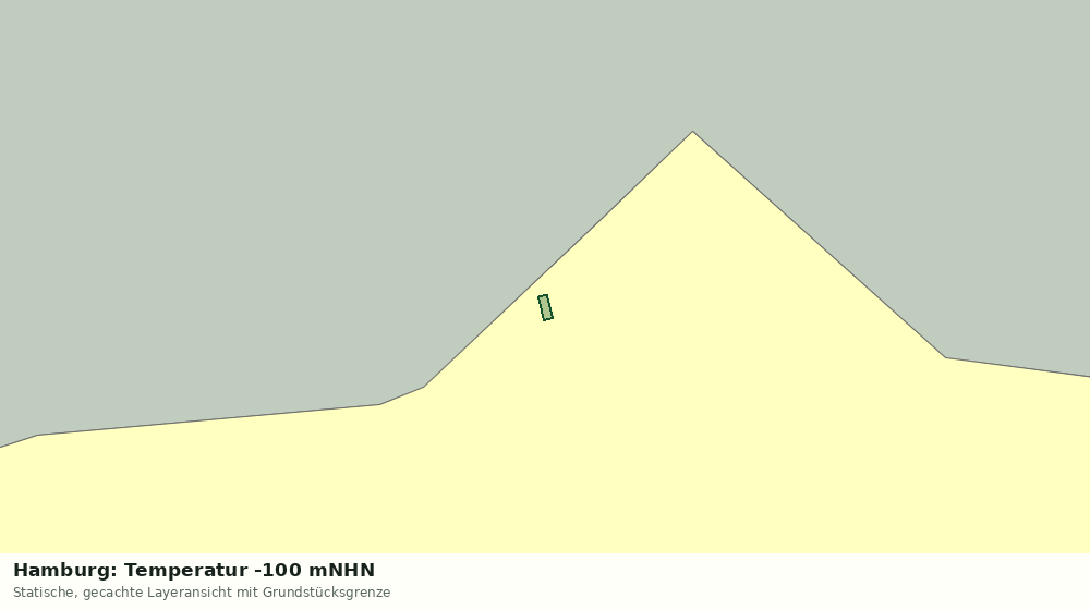 Statische Kartenansicht: Hamburg: Temperatur -100 mNHN