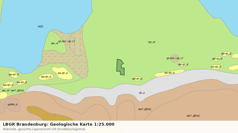 Statische Kartenansicht: LBGR Brandenburg: Geologische Karte 1:25.000