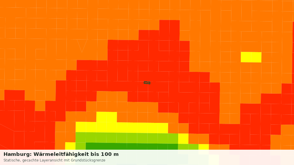 Statische Kartenansicht: Hamburg: Wärmeleitfähigkeit bis 100 m
