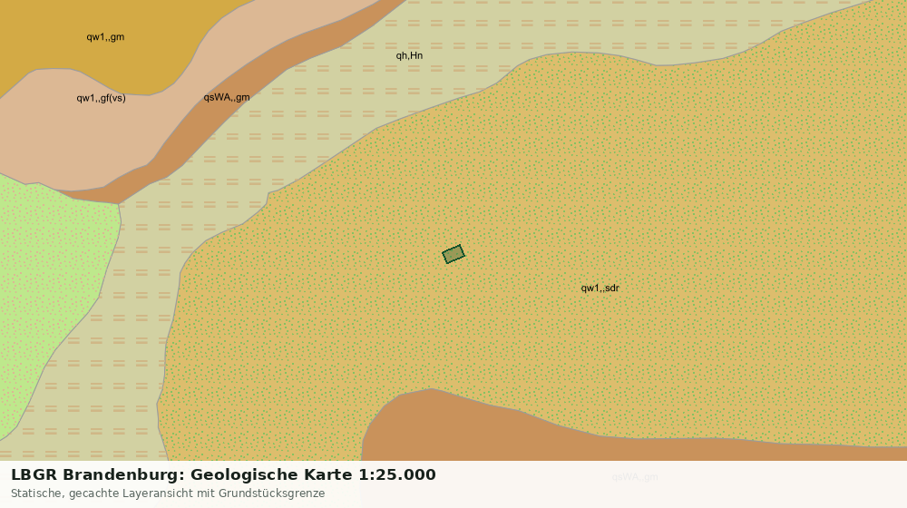 Statische Kartenansicht: LBGR Brandenburg: Geologische Karte 1:25.000